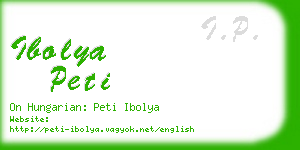 ibolya peti business card
